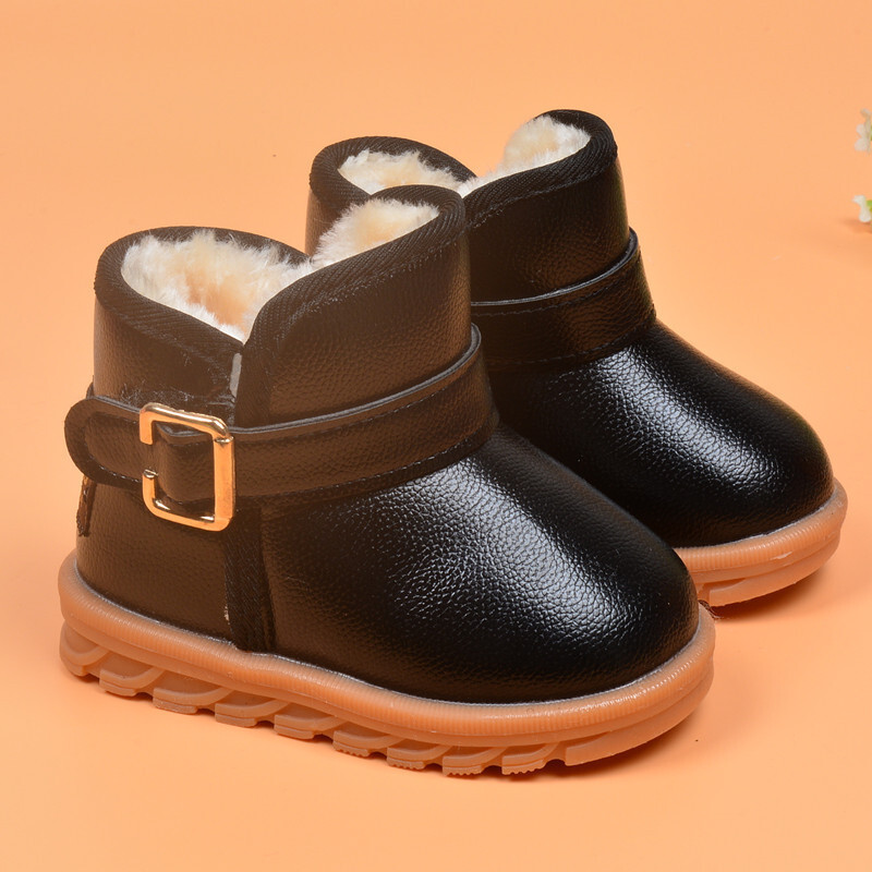 Laste lumesaapad, laste nahast veekindlad sooja tallaga lühikesed saapad, beebikingad, saapad poistele ja tüdrukutele