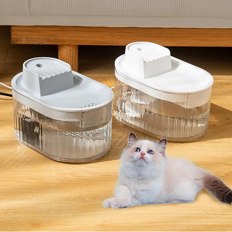 Vandens geriamojo fontano dozatorius katėms 1,5 l išmanusis automatinis naminių gyvūnėlių vandens dozatorius, recirkuliacinis filtras, kačių ir šunų naminių gyvūnėlių reikmenys