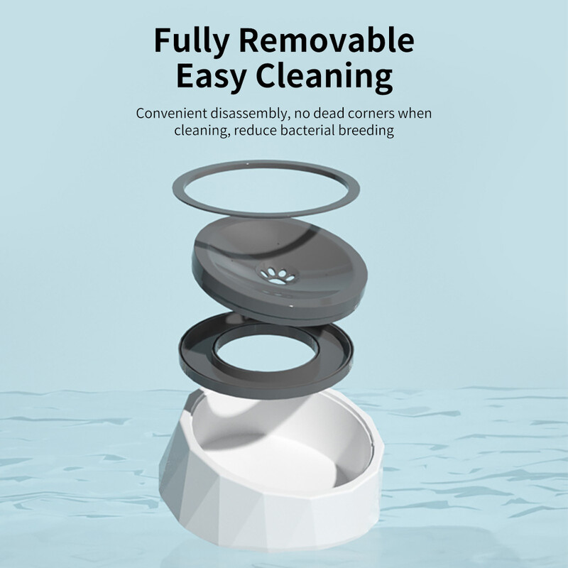 Dzeramā ūdens bļoda suņiem 1L/1,5L Peldoša, nesamitrinoša mute kaķu bļoda bez izšļakstīšanās dzeramā ūdens dozators, pretpārsēšanās suņu bļoda