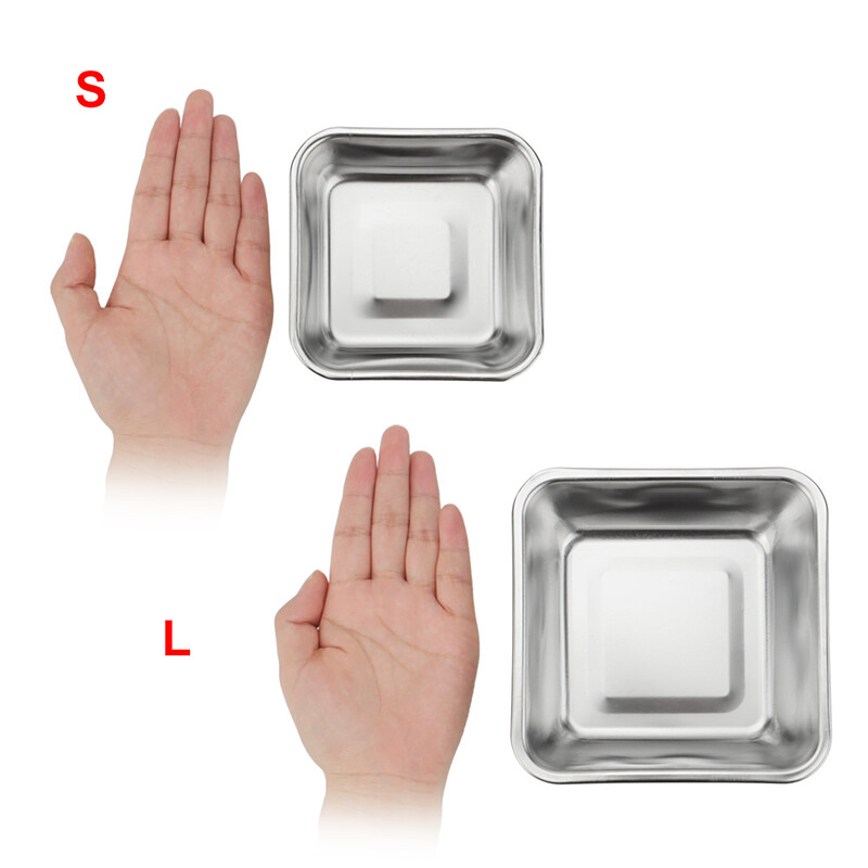 Bol pătrat din oțel inoxidabil pentru animale de companie Bol dreptunghiular pentru băutură cu mâncare pentru câini