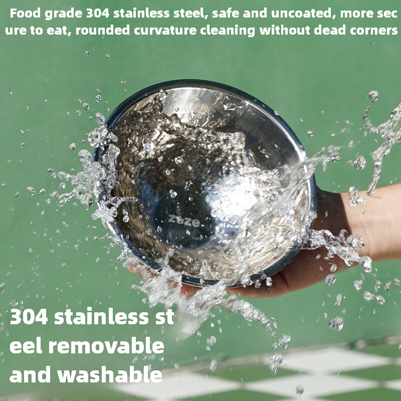 Katės šunų dubuo 15 laipsnių pakreiptas nerūdijančio plieno kačių dubuo Apsauginis kaklelis šuniukų kačių tiektuvas Neslystantis, atsparus susidūrimams augintinio dubuo