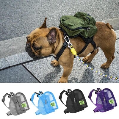 Σακίδιο πλάτης Cats Dogs Outdoor Travel Products Poop Bag Dispenser για σκύλους Σακίδιο πλάτης κατοικίδιων ζώων γαλλικού μπουλντόγκ Αναπνεύσιμο αξεσουάρ σκύλου από πλέγμα