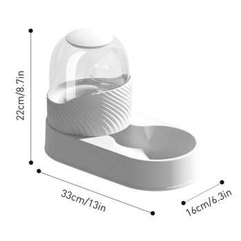 2L Автоматична хранилка за домашни любимци Коте с голям капацитет Кученце Коте Фонтан за пиене PP Купа за кучешка храна Диспенсер за вода Контейнер за съхранение