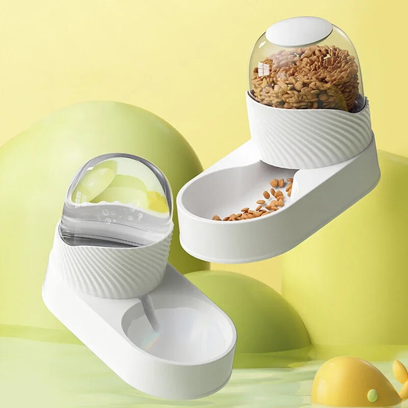 2L mājdzīvnieku kaķu automātiskā barotava lielas ietilpības kucēnu kaķēnu dzeramā strūklaka PP suņu barības bļoda ūdens dozatora uzglabāšanas tvertne