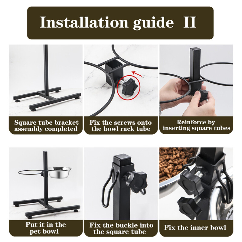 Bol pentru pisici și câini pentru animale de companie Suport de ridicare pe podea Bol dublu reglabil pentru hrană și apă