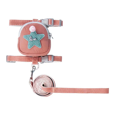 Naminių šunų petnešos su krepšiu Miela naminių gyvūnėlių kuprinė su pavadėliu, penkių smailių žvaigždučių naminių gyvūnėlių puošmena, skirta kasdieniam pasivaikščiojimui žygio treniruotėms