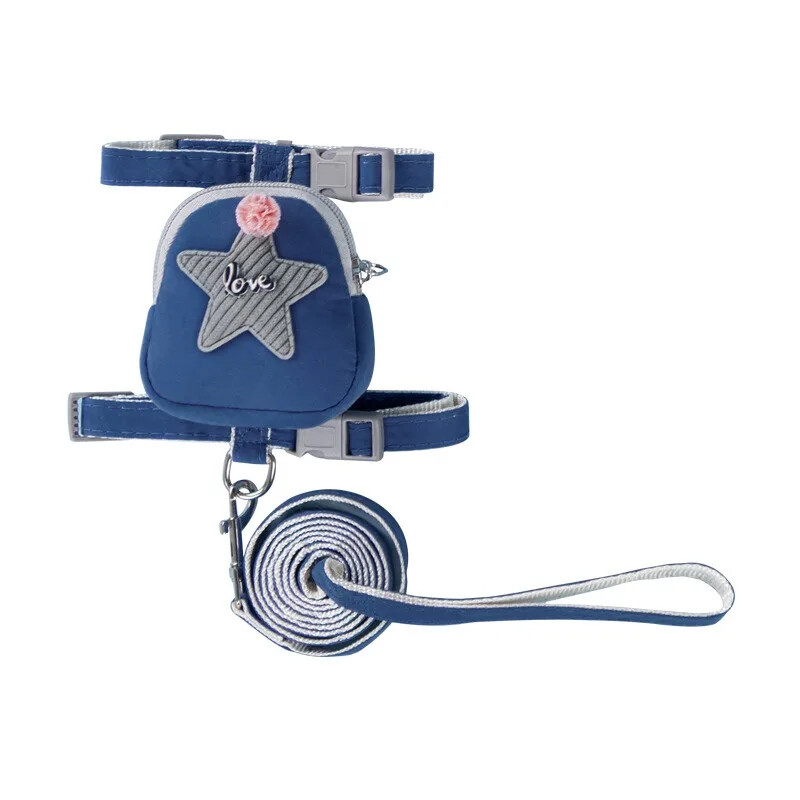 Naminių šunų petnešos su krepšiu Miela naminių gyvūnėlių kuprinė su pavadėliu, penkių smailių žvaigždučių naminių gyvūnėlių puošmena, skirta kasdieniam pasivaikščiojimui žygio treniruotėms