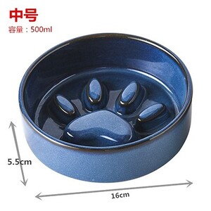 Lėto maisto dubuo Keraminis maisto dubuo šunims ir katėms Lėto maisto dubuo naminių gyvūnėlių reikmenys nuo smūgių šėryklos šunų priedų dubuo