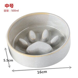 Lėto maisto dubuo Keraminis maisto dubuo šunims ir katėms Lėto maisto dubuo naminių gyvūnėlių reikmenys nuo smūgių šėryklos šunų priedų dubuo