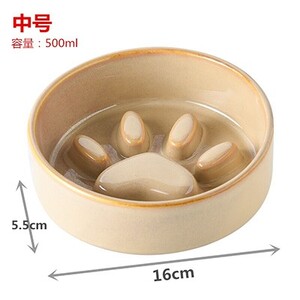 Lėto maisto dubuo Keraminis maisto dubuo šunims ir katėms Lėto maisto dubuo naminių gyvūnėlių reikmenys nuo smūgių šėryklos šunų priedų dubuo