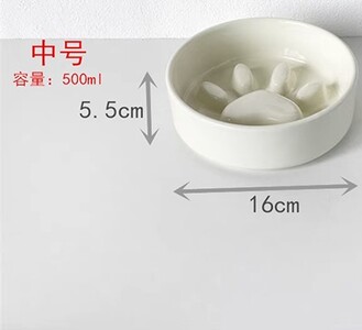 Lėto maisto dubuo Keraminis maisto dubuo šunims ir katėms Lėto maisto dubuo naminių gyvūnėlių reikmenys nuo smūgių šėryklos šunų priedų dubuo