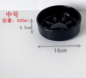 Lėto maisto dubuo Keraminis maisto dubuo šunims ir katėms Lėto maisto dubuo naminių gyvūnėlių reikmenys nuo smūgių šėryklos šunų priedų dubuo