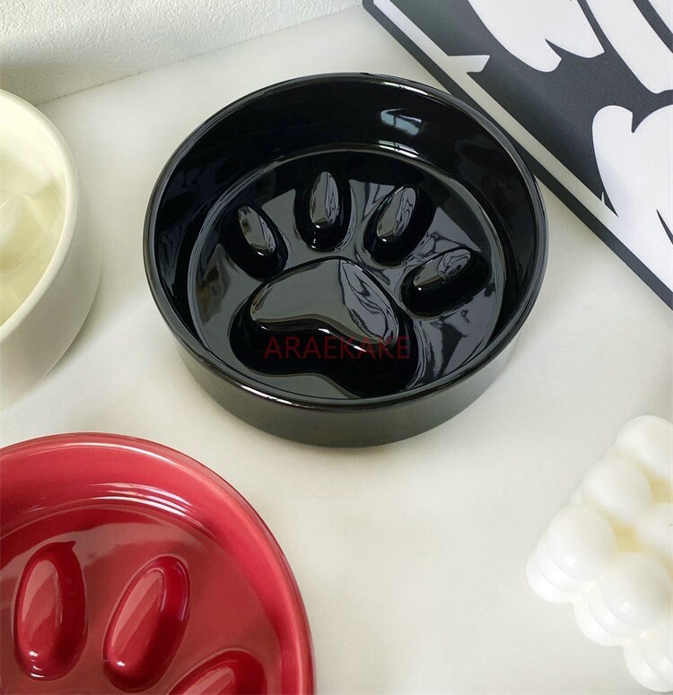 Lėto maisto dubuo Keraminis maisto dubuo šunims ir katėms Lėto maisto dubuo naminių gyvūnėlių reikmenys nuo smūgių šėryklos šunų priedų dubuo