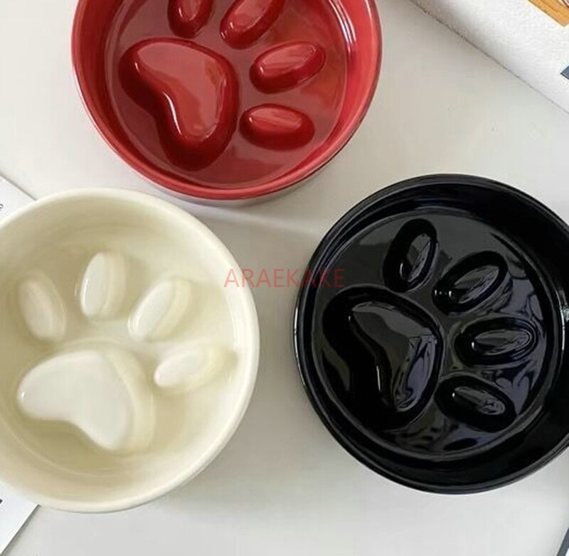 Lėto maisto dubuo Keraminis maisto dubuo šunims ir katėms Lėto maisto dubuo naminių gyvūnėlių reikmenys nuo smūgių šėryklos šunų priedų dubuo