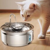 3,2 l Cat automātiskais ūdens dozators Smart Cat Fountain mājdzīvnieku automātiskais ūdens padevējs ar redzamu logu suns nerūsējošā tērauda ūdens bļoda