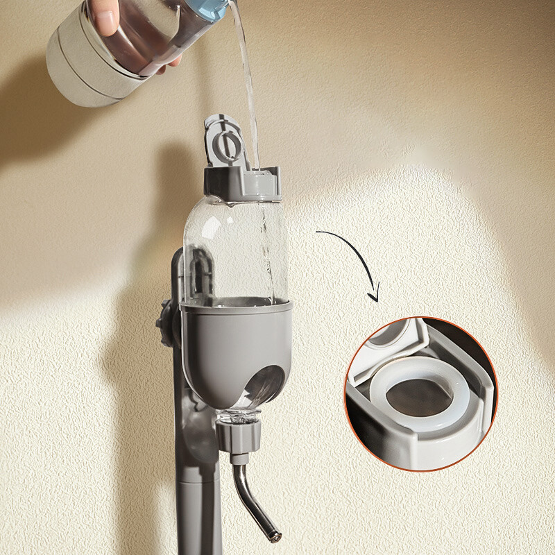 HOOPET automātiskais mājdzīvnieku dozators pret apgāšanos suņu bļoda dzeramā ūdens pudeles padevējs Piekarināms tējkanna kaķu barības konteiners mājdzīvnieku piederumi