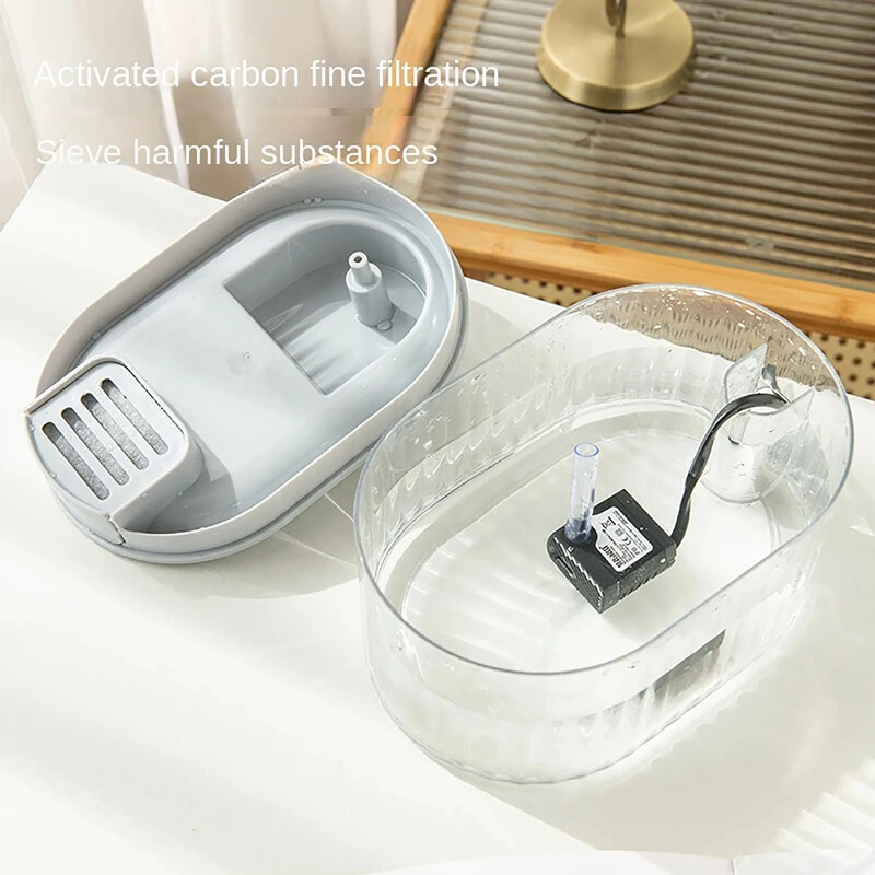 Automatický dávkovač pitnej vody pre mačky, 1,5 l inteligentný dávkovač vody pre domáce zvieratá s recirkulačným filtrom, mačky, psy, domáce zvieratá