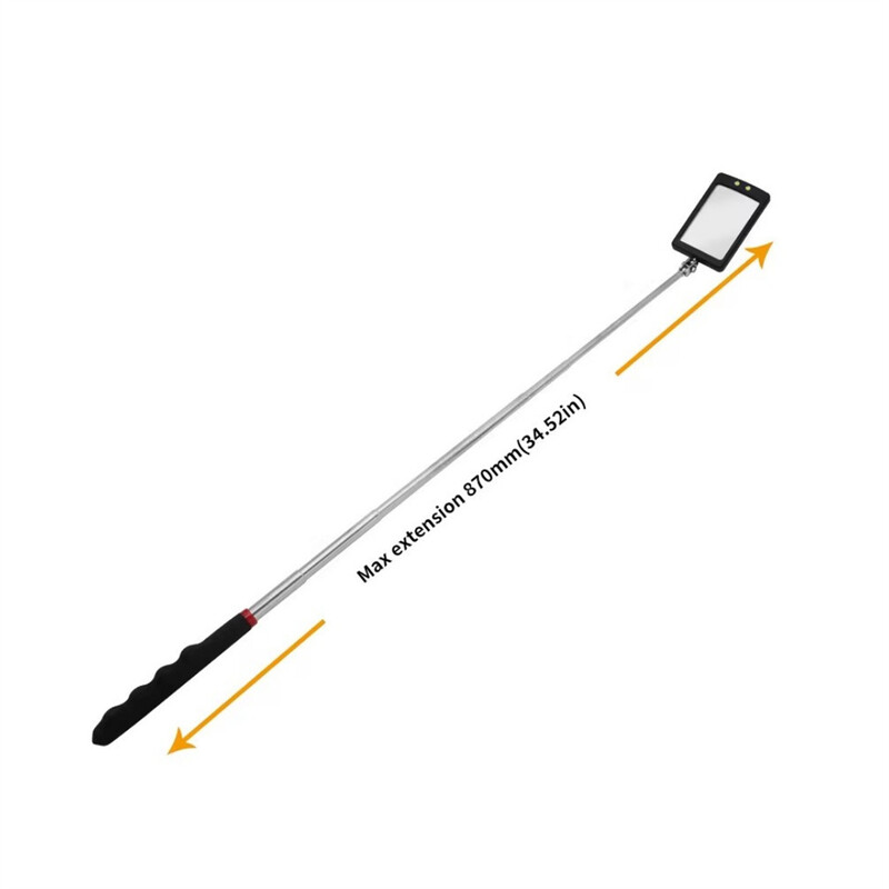 Oglindă de inspecție la 360° pentru mașină Lumină cu LED Oglinzi telescopice Extinde unelte mecanice Oglindă de inspecție Reparare și mâner telescopic