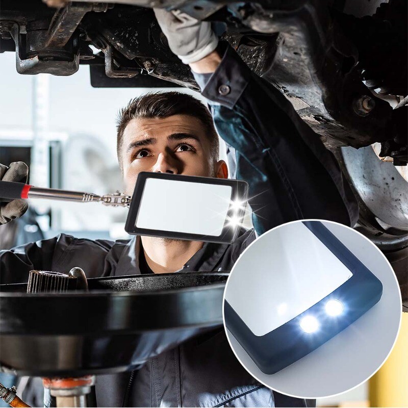 Automobilių remonto universalus apžiūros veidrodis teleskopinis apatinės apžiūros veidrodinis boreskopas su lengvu mechaniniu tikrinimo įrankiu