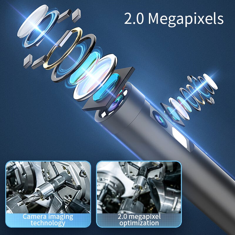 Endoskopo tikrinimo kamera 3 viename mikro USB / C tipo mini tikrinimo kamera, skirta IOS iPhone vandeniui atspariam vamzdyno boreskopui