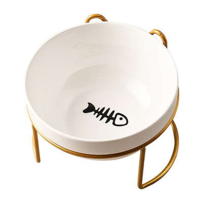 500 ml naminių gyvūnėlių keraminis dubuo kačiukui šuniukas keraminis dubuo vandens tiektuvas kačių ėdalo šėrimo indų dozatorius su pakeltu stovu katės priedais