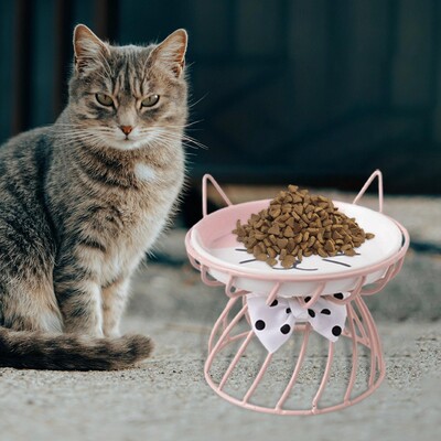 Miska pre mačky Miska pre psov Krmivo pre domáce zvieratá Napájačka Vyvýšený kŕmidlo pre mačky