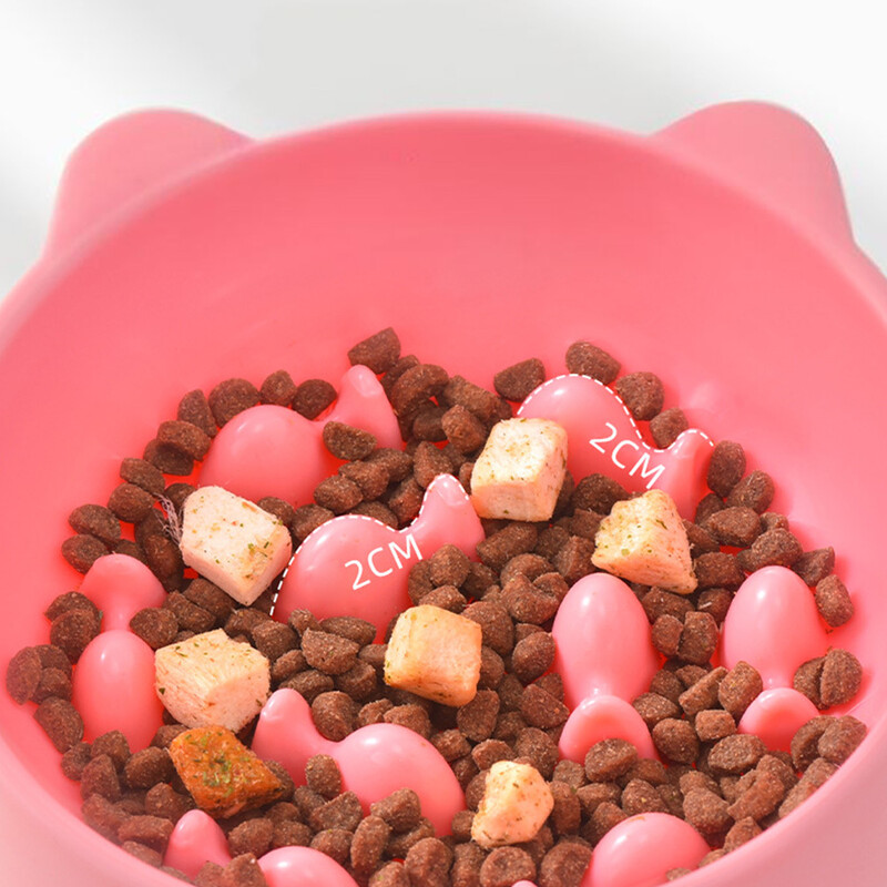 Povišena mačka, spora hranilica, spora hranilica za mačke, slagalice, nagnuta podignuta zdjela za hranu za pse, mačke