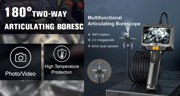 5,5 mm kanalizacijos pramoninio endoskopo vamzdyno endoskopija C tipo lanksti gyvatė mini kamera 3 viename automobilinis boreskopas, skirtas Android