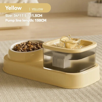 Háziállatok szökőkút automatikus szűrő USB elektromos némító macska itató tál kisállat etető 2 az 1-ben recirkulációs szűrő itató macskák számára