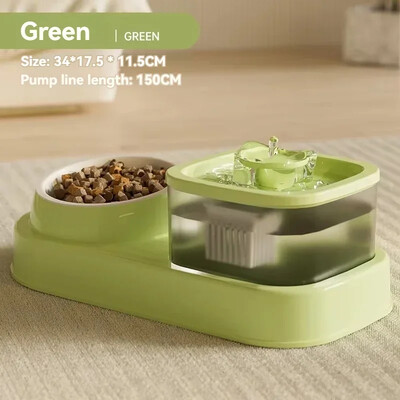 Háziállatok szökőkút automatikus szűrő USB elektromos némító macska itató tál kisállat etető 2 az 1-ben recirkulációs szűrő itató macskák számára
