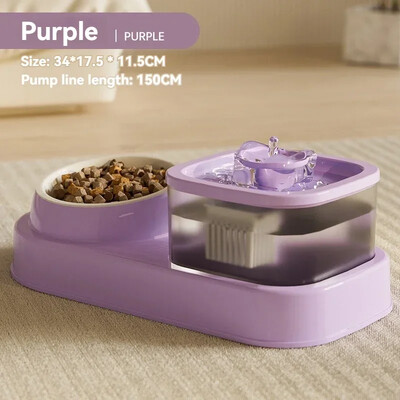 Háziállatok szökőkút automatikus szűrő USB elektromos némító macska itató tál kisállat etető 2 az 1-ben recirkulációs szűrő itató macskák számára
