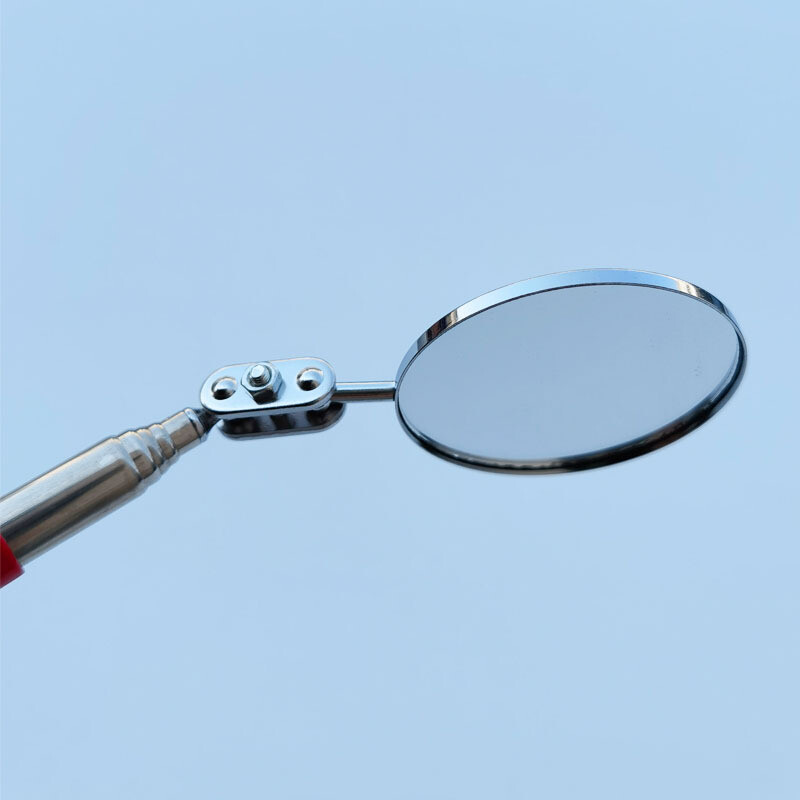 360 sissetõmmatav teleskoopkontroll-tuvastuslääts ümmargune peegel, hõbedane taskuklamber Uus autotööriistad, laiendage isetegemise tööriist