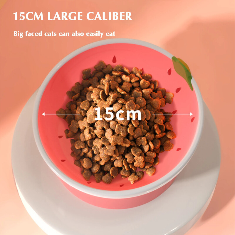 Mielas keraminis paaukštintas dubuo katėms nuo vėmimo, pakeltas keraminis naminių gyvūnėlių ėdalo dubuo naminių gyvūnėlių reikmenys šunų kačių reikmenys šunims.