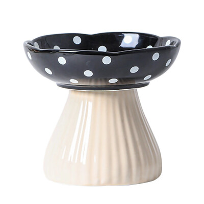 Keramikas kaķu bļoda, radoša jauka kucēnu suņu barotava mājdzīvnieku barošana un ūdens ēšanas bļoda dzeramā porcelāna mājdzīvnieku piederumi