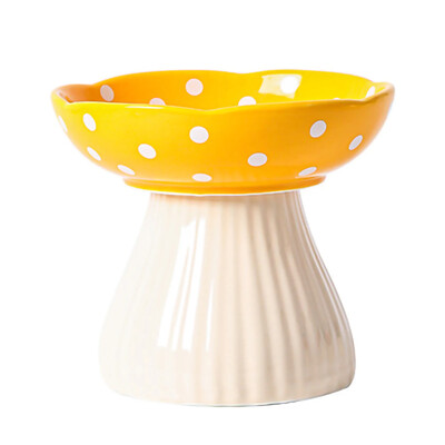 Keramikas kaķu bļoda, radoša jauka kucēnu suņu barotava mājdzīvnieku barošana un ūdens ēšanas bļoda dzeramā porcelāna mājdzīvnieku piederumi