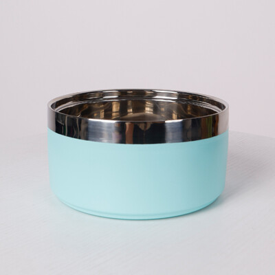 1 vnt. apvalus sutirštintas nerūdijančio plieno dubuo šuniui, stilingas vienspalvis, neslystantis dubuo katėms ir šunims, tinkamas viduje ir lauke