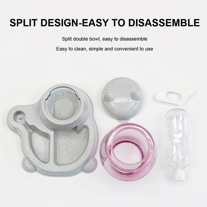 2:1 kassi vee- ja toidusööturi jaotur, automaatne koerakasside joogipudelid söödakaussi jaoturid lemmikloomatarbed 2,2 l