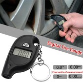 Mini atslēgu piekariņa stila riepu mērītājs digitālais LCD displejs automašīnas riepu gaisa spiediena mērītājs Automašīnas motocikla riepu drošības signalizācija