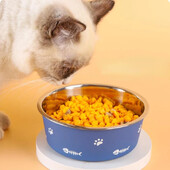 200/900 ml boluri din oțel inoxidabil pentru câini castron antiderapant pentru hrănitor pentru animale de companie castron pisică câine cățeluș pisoi castron cu apă pentru hrană pentru animale de companie