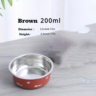 200/900 ml boluri din oțel inoxidabil pentru câini castron antiderapant pentru hrănitor pentru animale de companie castron pisică câine cățeluș pisoi castron cu apă pentru hrană pentru animale de companie