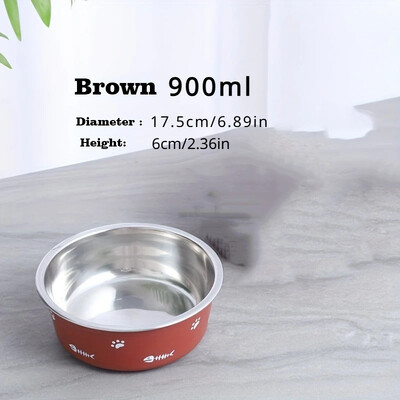 200/900 ml boluri din oțel inoxidabil pentru câini castron antiderapant pentru hrănitor pentru animale de companie castron pisică câine cățeluș pisoi castron cu apă pentru hrană pentru animale de companie