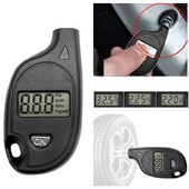 Mini atslēgu piekariņa stila riepu mērītājs digitālais LCD displejs riepu mērītājs Motocikls Auto Signalizācija Automašīnas testeris Automašīnas riepu spiediena gaisa drošība E7E3