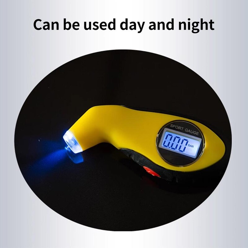 GL-0812 Universalus skaitmeninis automobilių padangų oro slėgio matuoklis LCD ekrano testeris, skirtas automobilių sunkvežimio motociklui B1L0