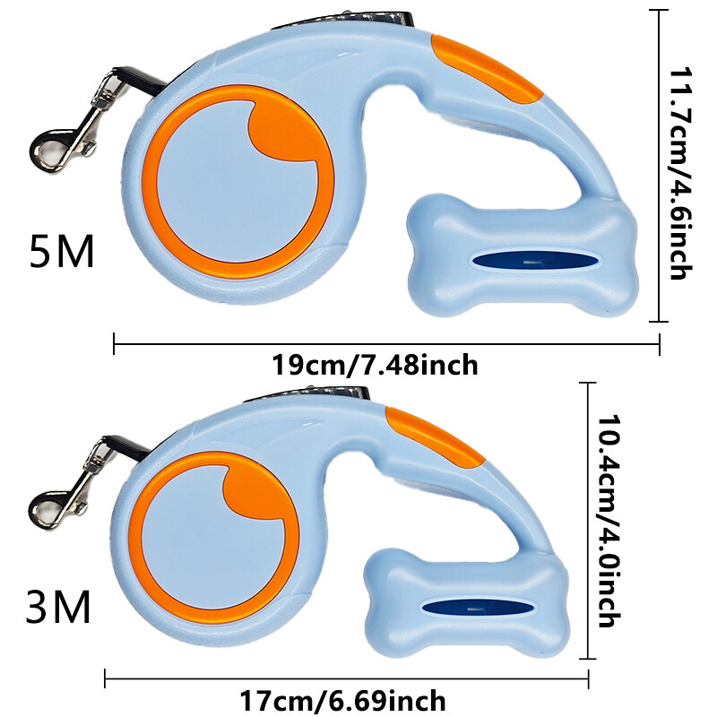 3m 5m lesă de câine din nailon automată retractabilă durabilă plumb de pisică extensibilă cățeluș mers alergare ruleta de tracțiune pentru câini de talie mică