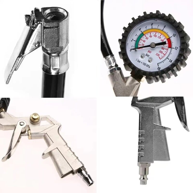 220PSI auto multifunktsionaalne rehvirõhu seiremõõturi tester õhukompressori sihvermõõtur Mootorratta täitepumba tööriistad