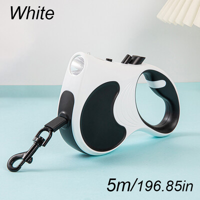 5 m automatinis ištraukiamas šunų pavadėlis LED Šviečiantys įkraunami šviečiantys dirželiai šunims Reguliuojami naminiams gyvūnėliams vaikščioti bėgimo pavadėliai