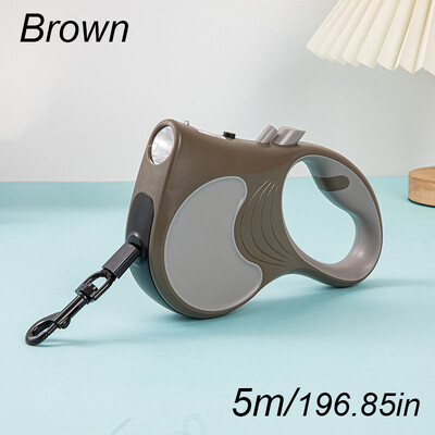5 m automatinis ištraukiamas šunų pavadėlis LED Šviečiantys įkraunami šviečiantys dirželiai šunims Reguliuojami naminiams gyvūnėliams vaikščioti bėgimo pavadėliai