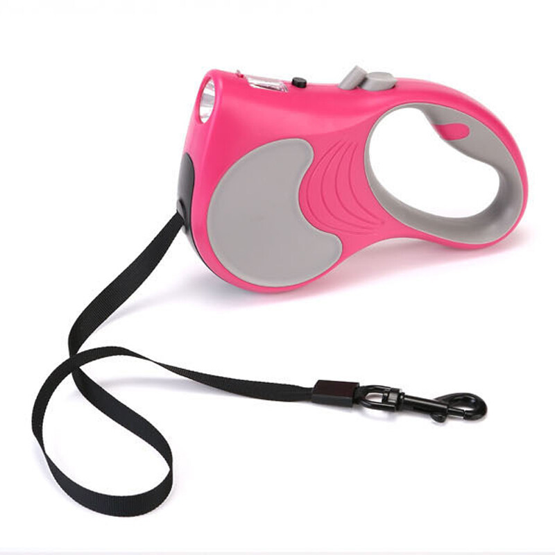 5 m automatinis ištraukiamas šunų pavadėlis LED Šviečiantys įkraunami šviečiantys dirželiai šunims Reguliuojami naminiams gyvūnėliams vaikščioti bėgimo pavadėliai