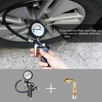 2023 Digital Pointer Car EU Tire Air Pressure Manometer 0-220Psi Високоточен тестер за превозни средства Мониторинг на инфлацията