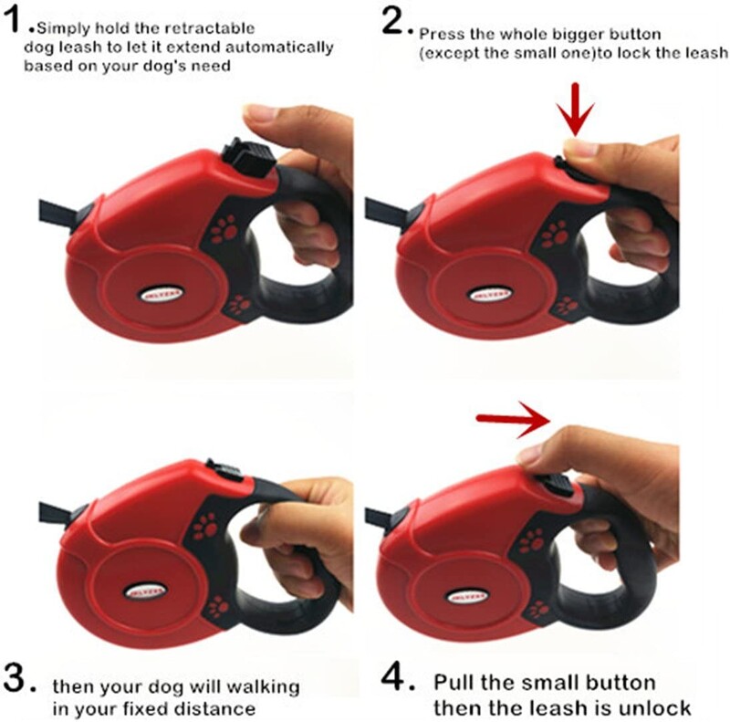 5 spalvų pasirinktinai 5/8 m Vidutinio didelio šuns Patvarūs automatiniai ištraukiami laidai